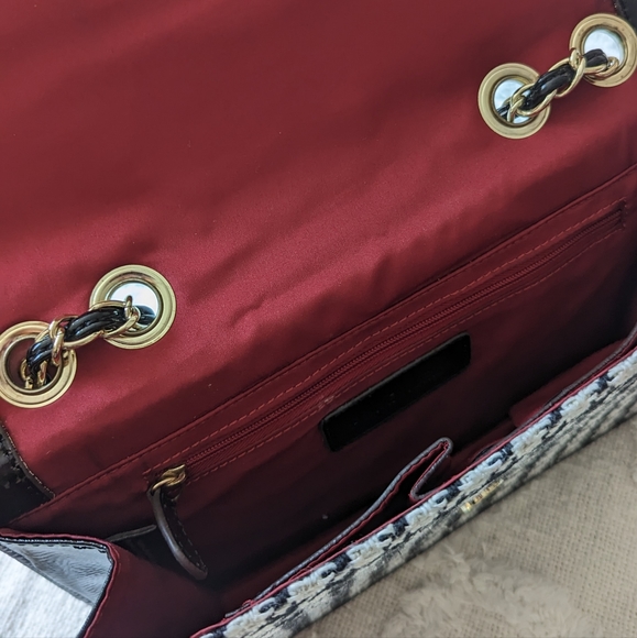 Anne Klein handbag. Vegan leather and houndstooth fabric. - Picture 3 of 7